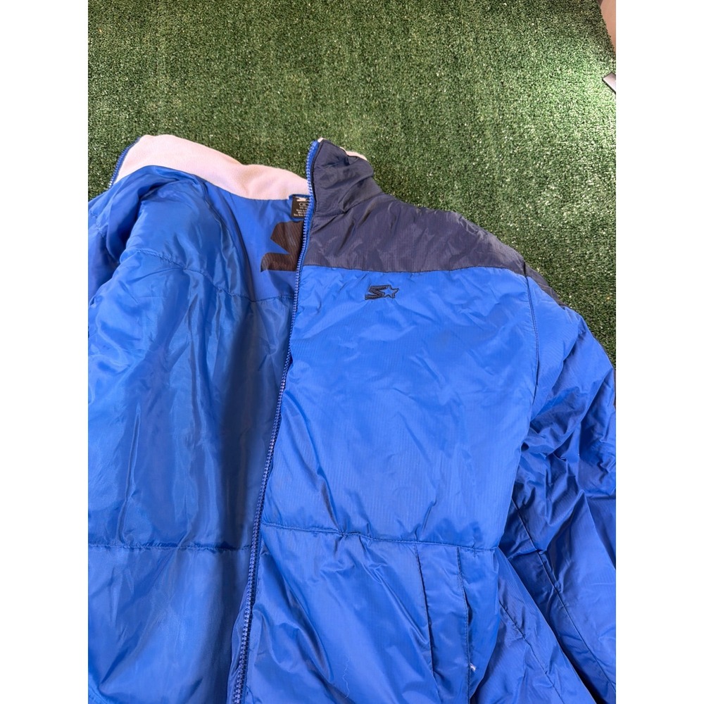Starter Blue Puffer Jacket Down Fill Nautical Navy Size XL